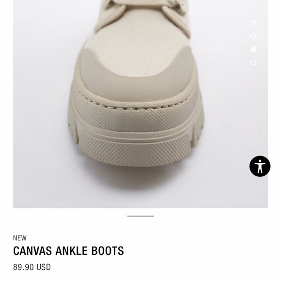 Zara canvas boot with lug sole - Picture 3 of 7